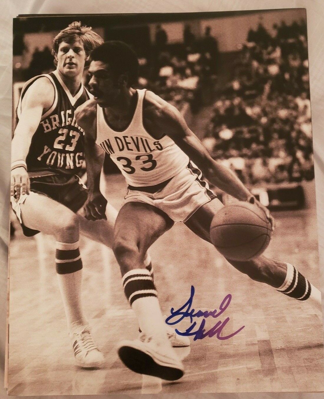 LIONEL HOLLINS ARIZONA STATE SUN DEVILS SIGNED AUTOGRAPHED 8X10 Photo Poster painting W/COA T