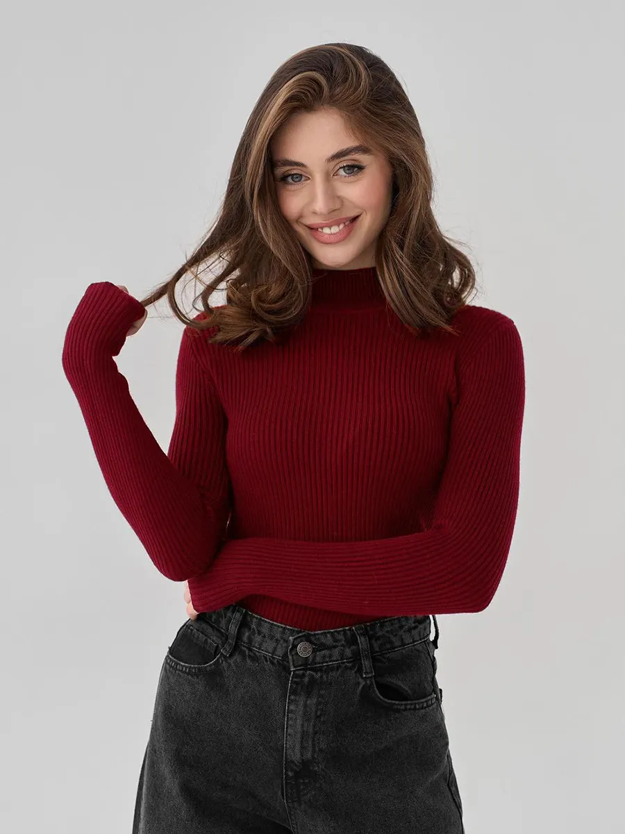 Churchf Churchf Color Half Turtleneck Sweater 2024 Autumn And Winter Female (24 Color Spot) Slim Knit Bottom Shirt