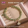 A pulseira de jade Hetian n&atilde;o &eacute; apenas bonita, mas tamb&eacute;m traz boa sorte