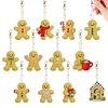 12pcs Cute Cookie Character Double-Sided DIY Diamond Painting Keychain Kit
