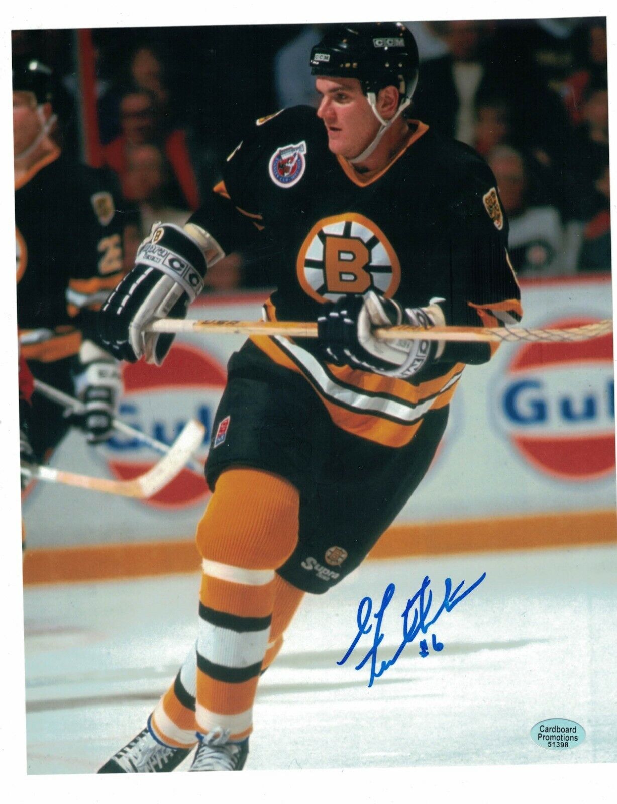 Glen Featherstone Boston Bruins Autographed 8x10 Photo Poster painting W/COA