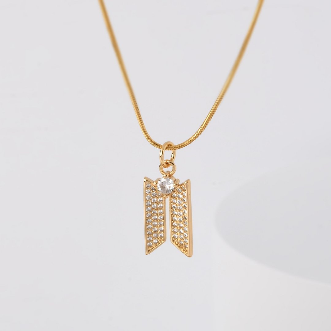 BTS Gold Diamond Necklace