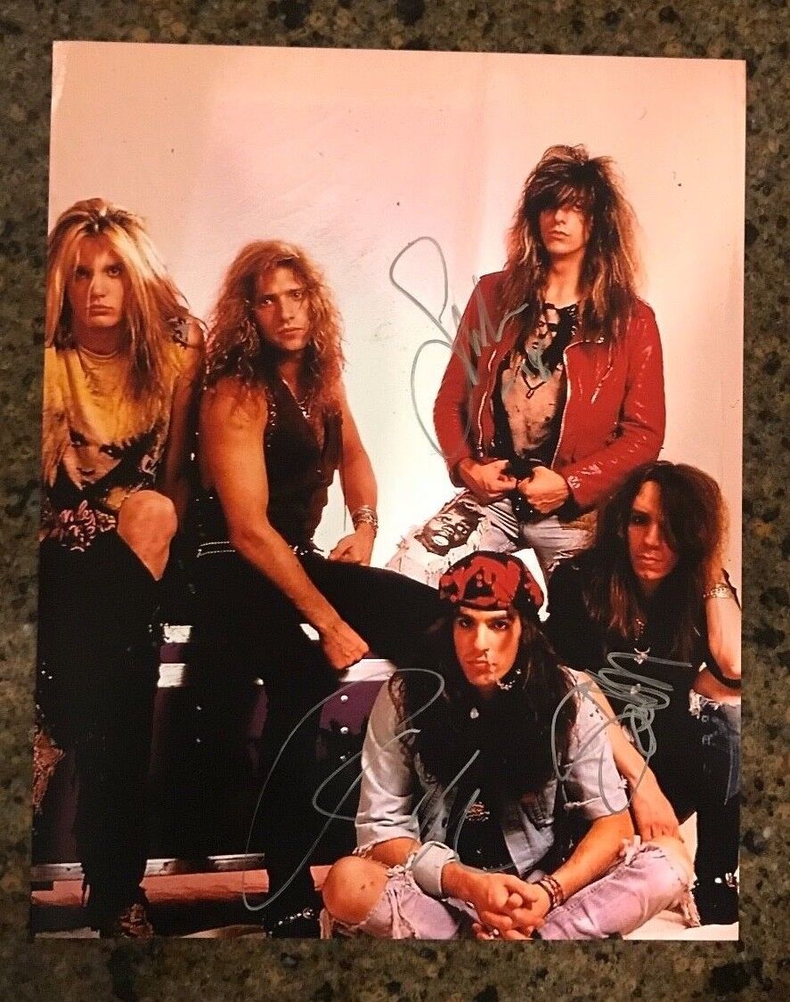 * SKID ROW * signed autographed 11x14 Photo Poster painting * SNAKE SABO, HILL, BOLAN * 3