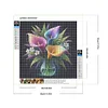 Glow-In-The-Dark Blumen - Rundbohrer Diamond Painting - 30*30cm