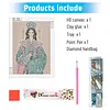 Noble lady sp&eacute;ciale en forme de 5d bricolage partiel pour peinture diamant&eacute;e pour adultes d&eacute;butants d&eacute;coration int&eacute;rieure peintures diamants art de pierres pr&eacute;cieuses 11,81x15,75 pouces