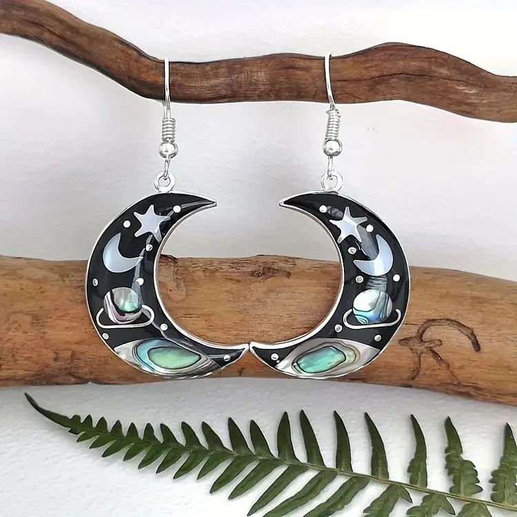 Personalized Moon Crystal Earrings
