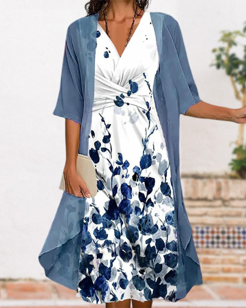 Floral Print Dress Set