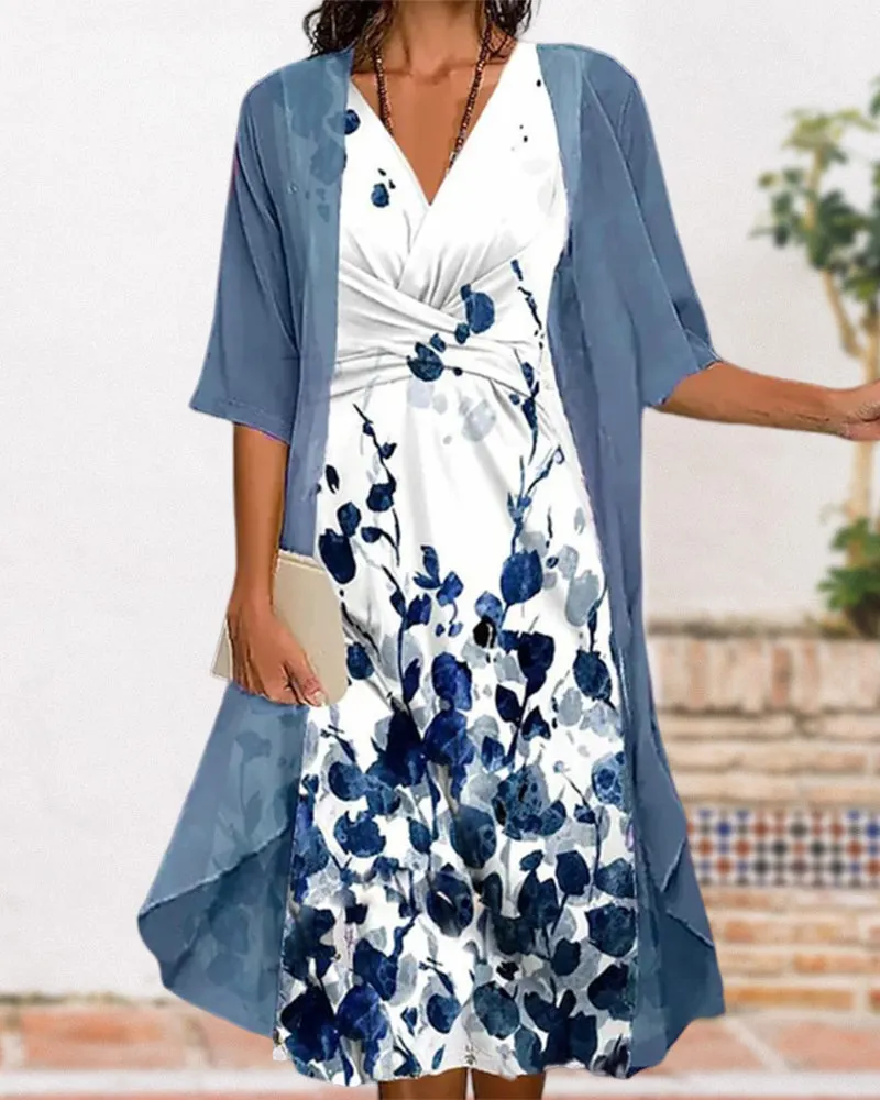 Floral Print Dress Set