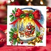 (US Only)6PCS Merry Christmas DIY Diamond Art Greeting Cards Congratulations Cards