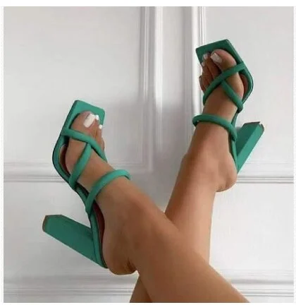 2022 Summer New Women Shoe Sexy High Heels Open Toe Sandals Women Casual Sandals Fashion Comfortable Women Sandals Zapatos Mujer