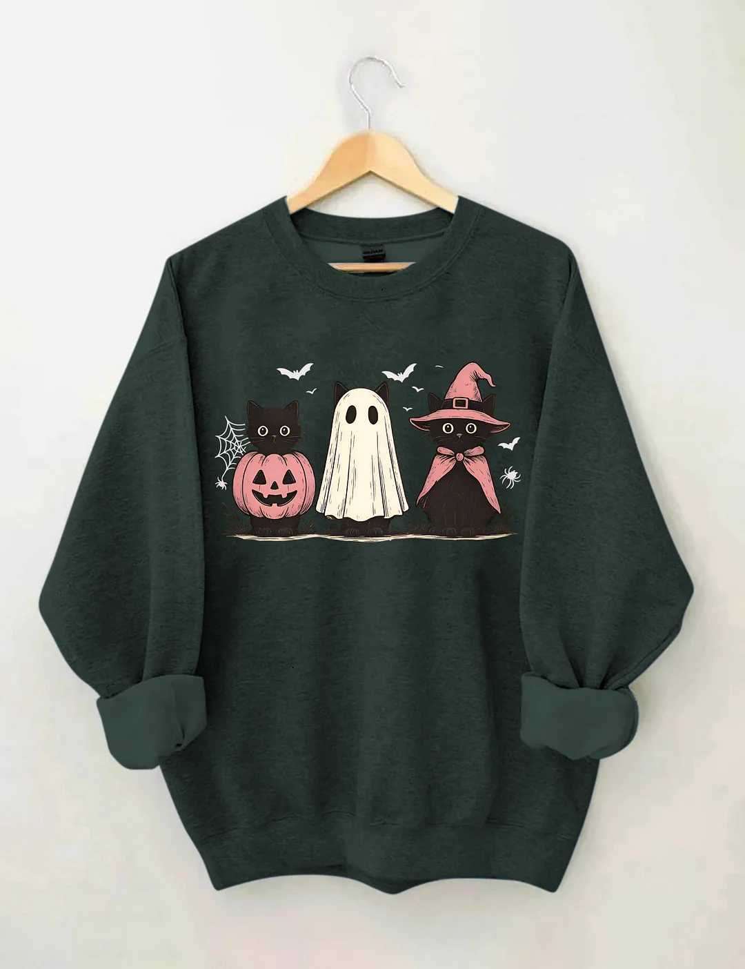 Boo Ghost Black Cat Sweatshirt