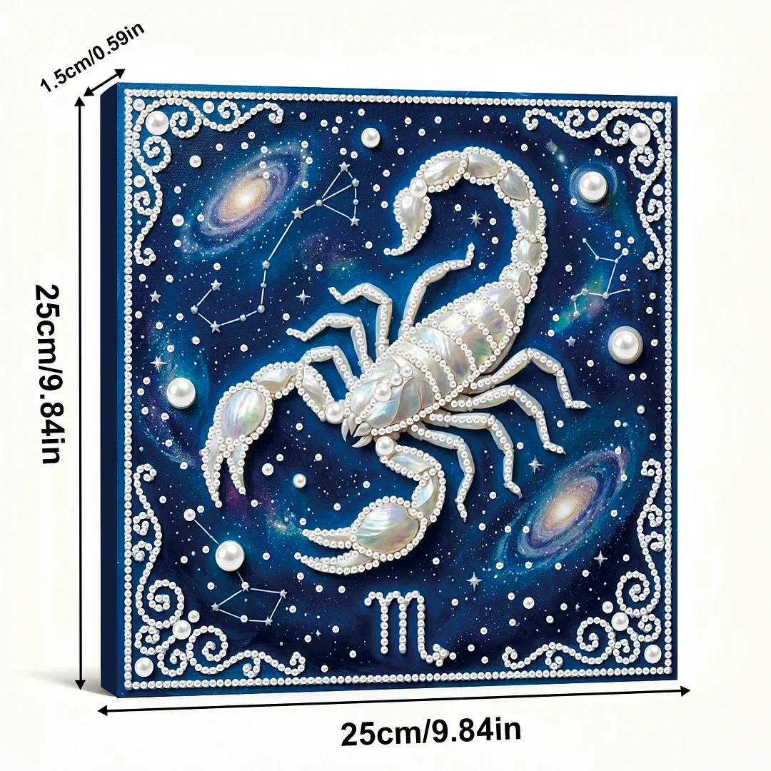 Scorpio - DIY Pearl Diamond Art Kit With Frame 25*25cm