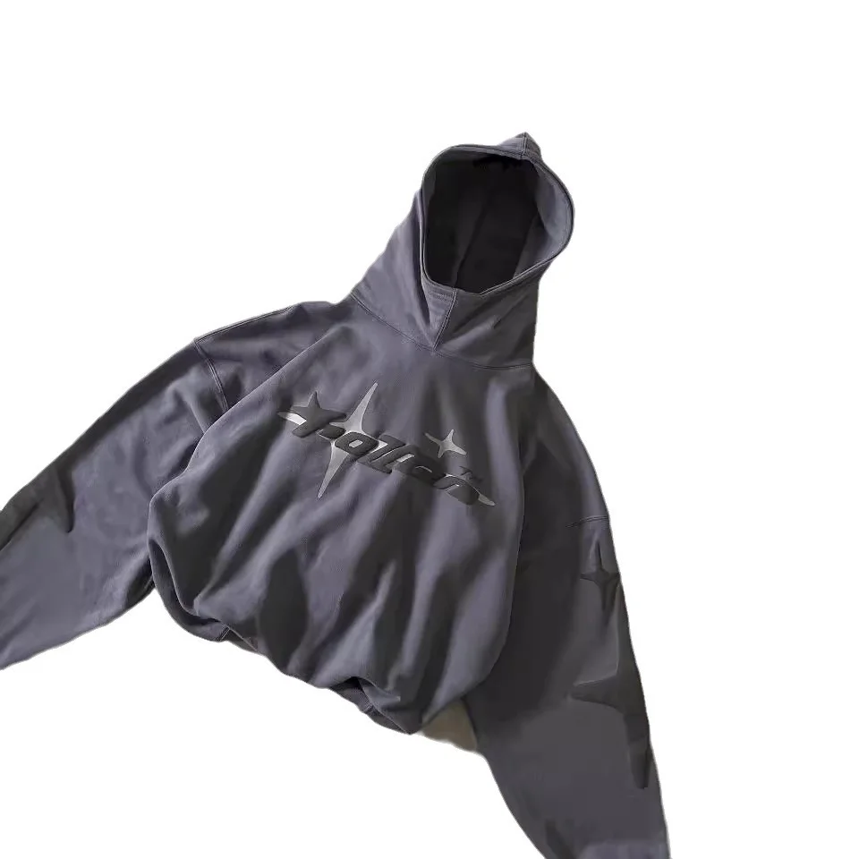 Uveng Uveng High Street Popular Logo Letter Print Hoodie Suit For Men And Women Hip Hop Street Loose Hoodie