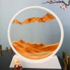 Round quicksand painting living room hourglass glass decoration landscape painting office creative decoration