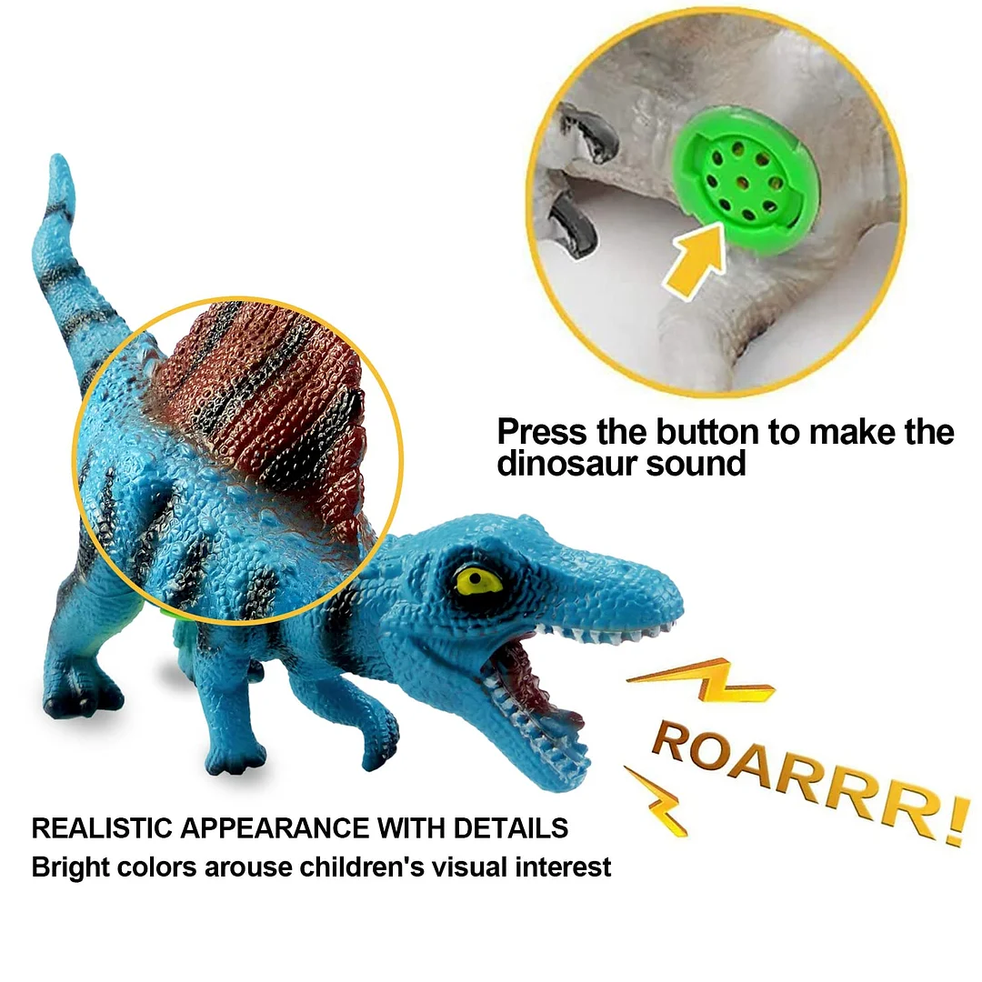 6PCS Jumbo Dinosaur Toys for Kids & Toddlers Jurassic World Dinosaurs 13-16 inches T-Rex Triceratops