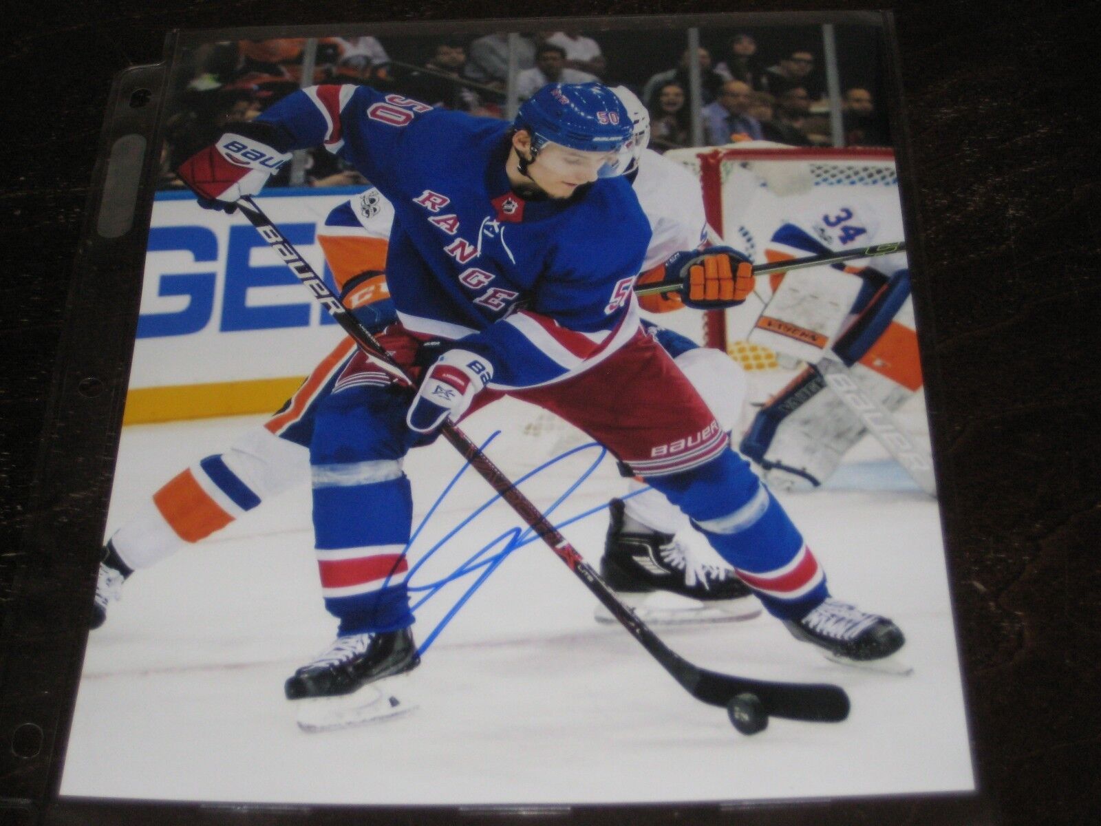 LIAS ANDERSSON autographed NY NEW YORK RANGERS 8x10 Photo Poster painting #4