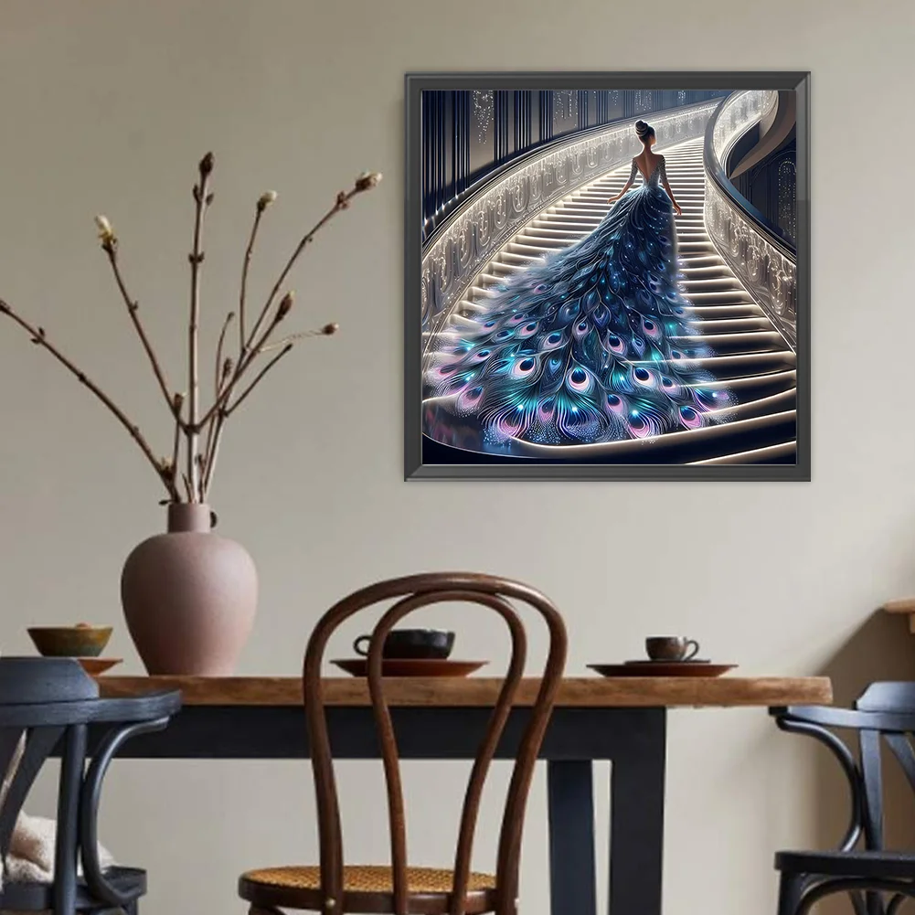 Diamond Painting - Full Round Drill - Gorgeous Skirt Beauty(Canvas|40*40cm)