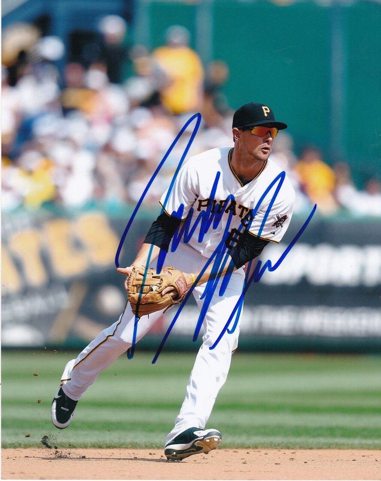 JORDY MERCER PITTSBURGH PIRATES ACTION SIGNED 8x10