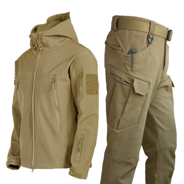 Men's Hunting Jacket with Pants Hunting Suit Military Tactical Jacket