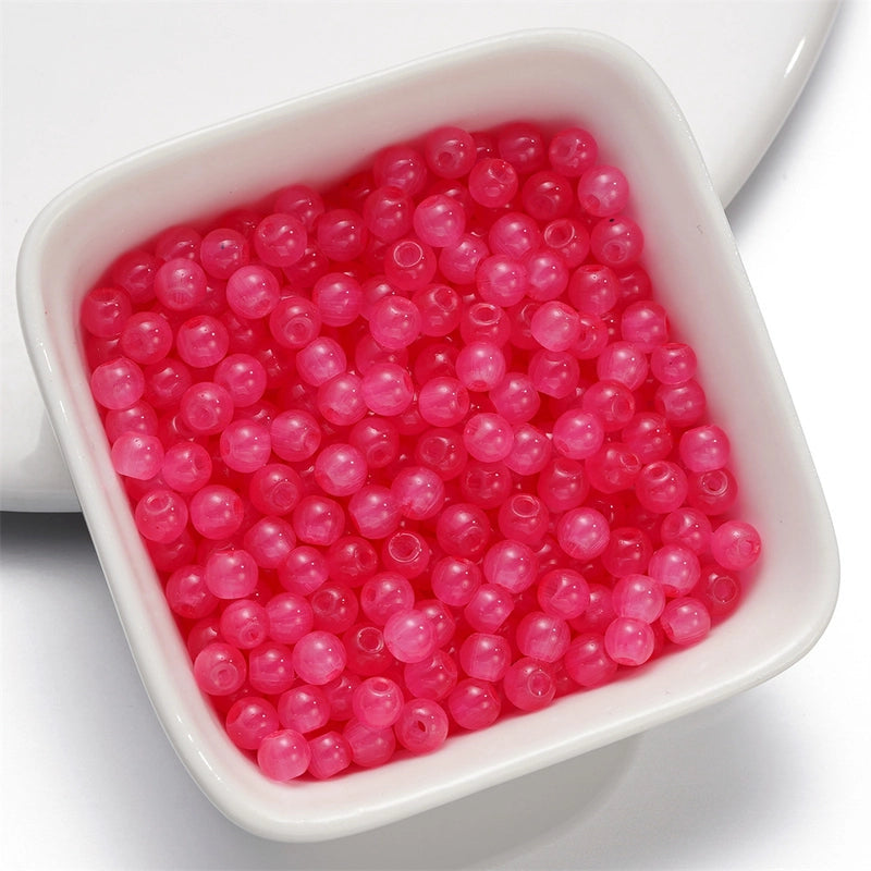 50 PCS/Package Diameter 10mm Diameter 4mm Diameter 8mm Glass Solid Color Jewelry Accessories