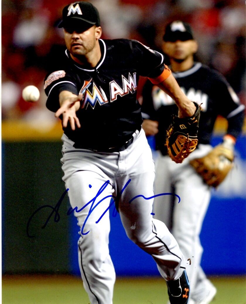 Signed 8x10 GABY SANCHEZ Florida Marlins Autographed Photo Poster painting - COA