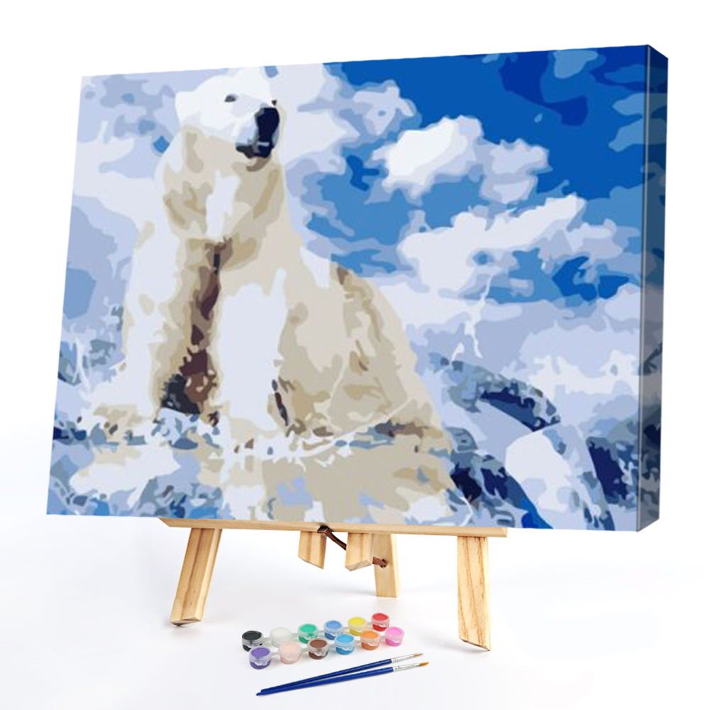 

50*40cm - Paint By Numbers - Polar Bear, 501 Original