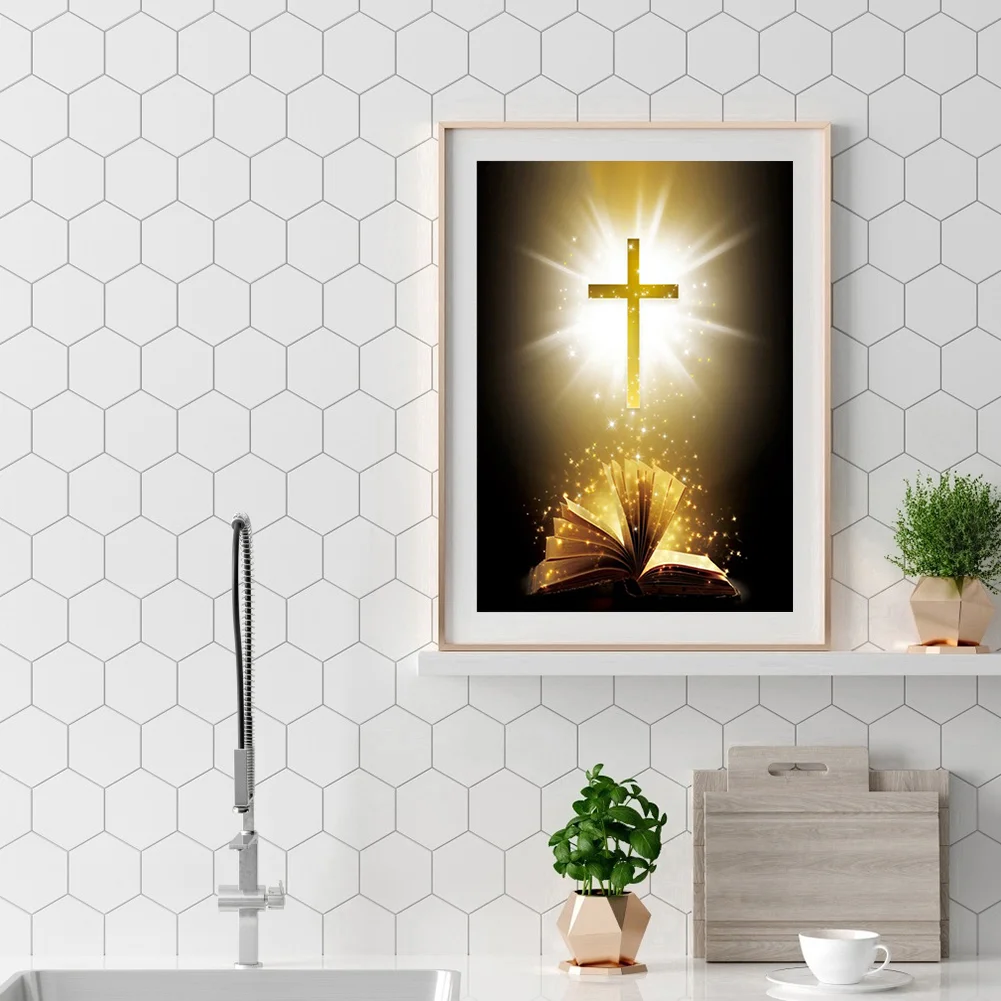 Diamond Painting - Full Round Drill - Cross Book(30*40cm)