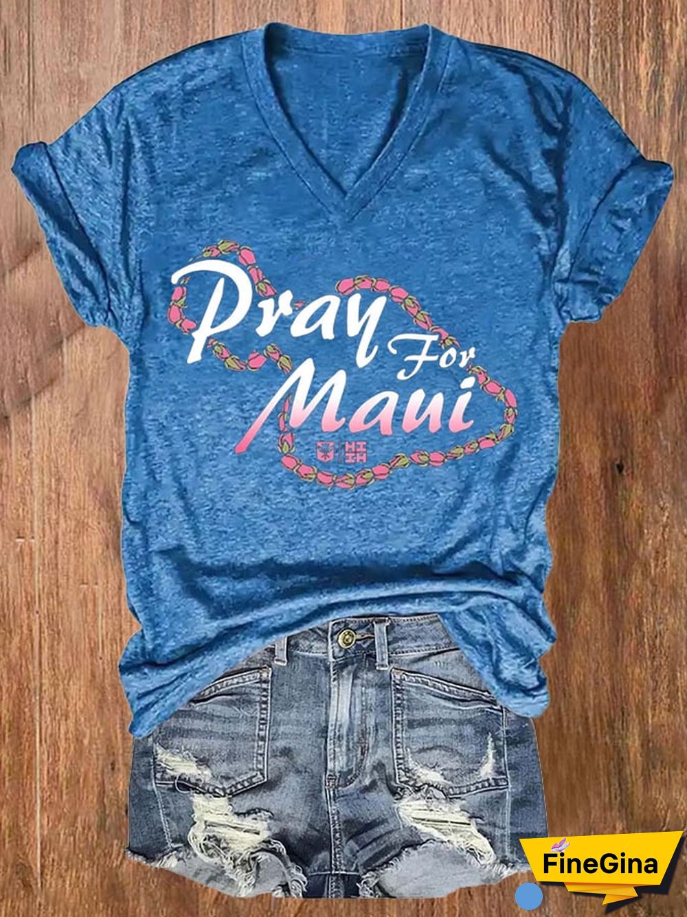 Women's Pray For Maui Short Sleeve T-Shirt