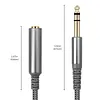 6.35mm Headphone Extension Cable Wear Resist Male To Female TRS Adapter Cord Multi-Purpose Hi-Fi Sound Stereo Extender Cord for IPhone/Headset/Smartphones