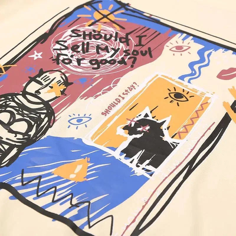 Brownm Sketch Graphic Tee