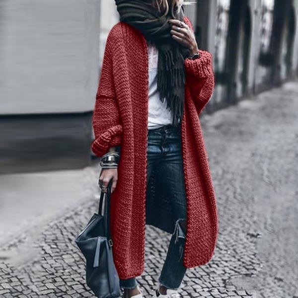 Fashion Loose Mid-length Sweater Cardigan