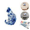 (US Only)Paint By Numbers Kit On Canvas DIY Oil Art Cat Home Wall Decor40x40cm
