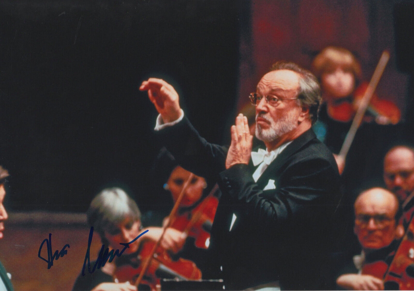 Kurt Masur Conductor signed 8x12 inch Photo Poster painting autograph