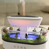 Micro Landscape Rain Cloud Air Humidifier Simulated Raindrops/Natural White Noise/Essential Oil Aromatherapy Colorful Light Gradient Atmosphere Lamp Ultrasonic Atomizer Humidifier