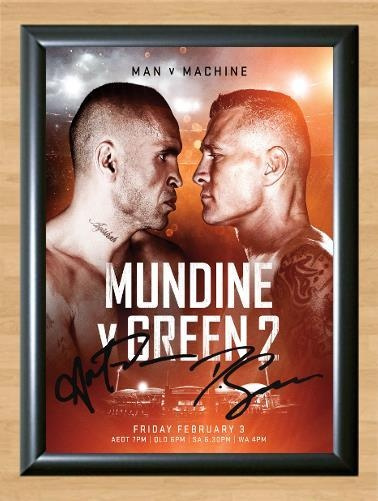 Anthony Mundine vs Danny Green 2 Signed Autographed Photo Poster painting Poster Print Memorabilia A3 Size 11.7x16.5