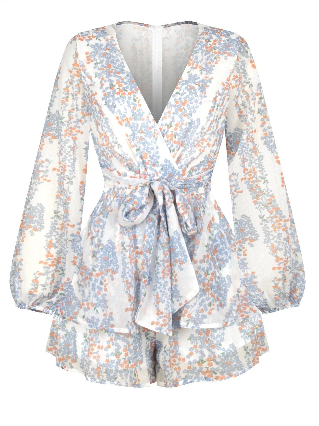 Women Half Sleeve V-neck Solid Color Dress