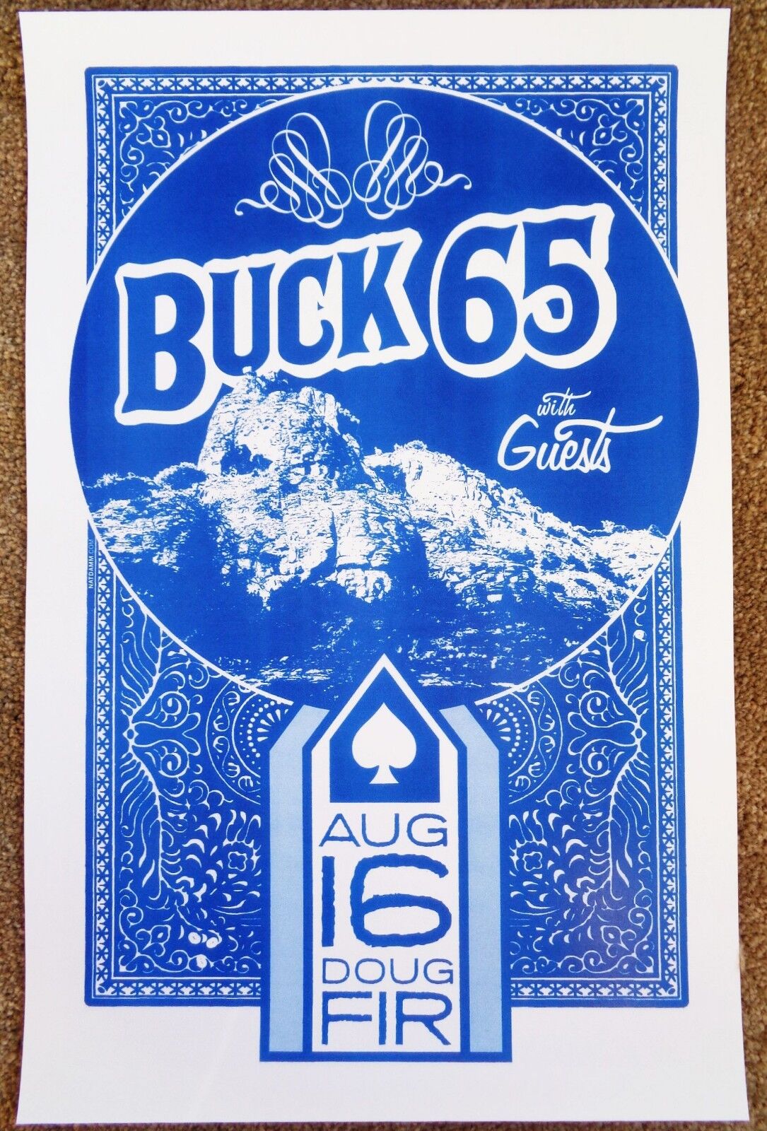 BUCK 65 2011 Gig POSTER Portland Oregon Concert