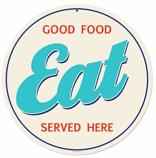 Food Service- Round Shape Tin Signs/Wooden Signs - 30*30CM