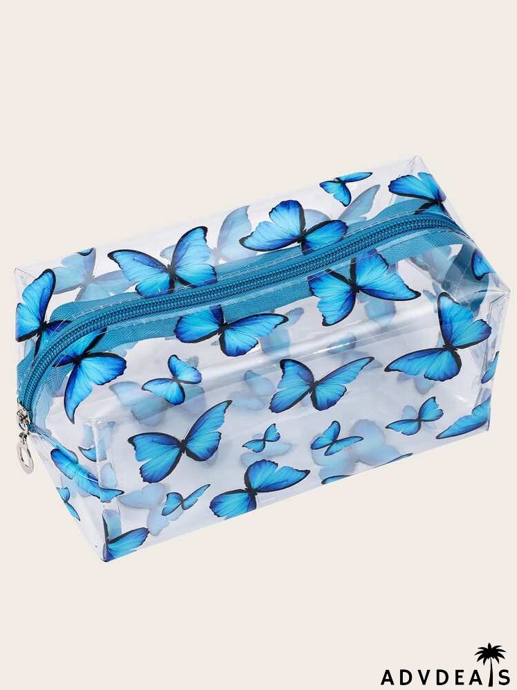 Butterfly Clear Makeup Bag