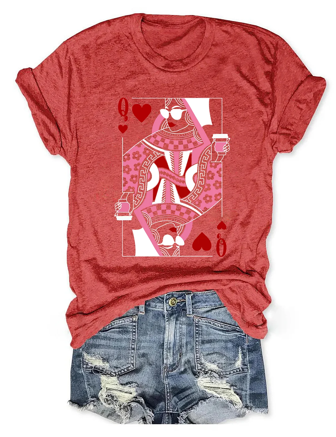 Queen Of Hearts Coffee Lover T-shirt