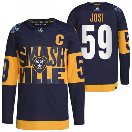 Men's Nashville Predators #59 Roman Josi 2022 Navy Stadium Series  Player Stitched Jersey