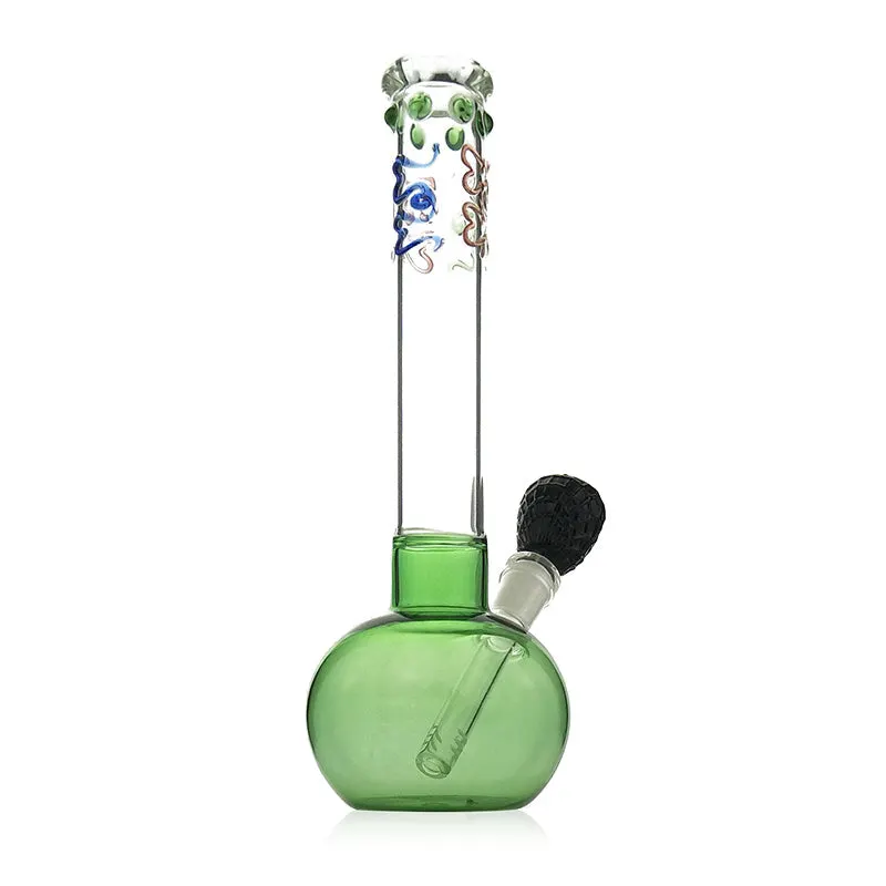 Hand Drawn Green Beaker Base Bong
