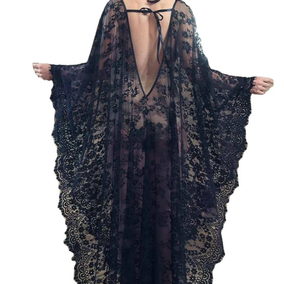 Uveng Uveng Size Gown Loose Lace Dress Beach Smock Dress Pregnant Woman Photo Robe