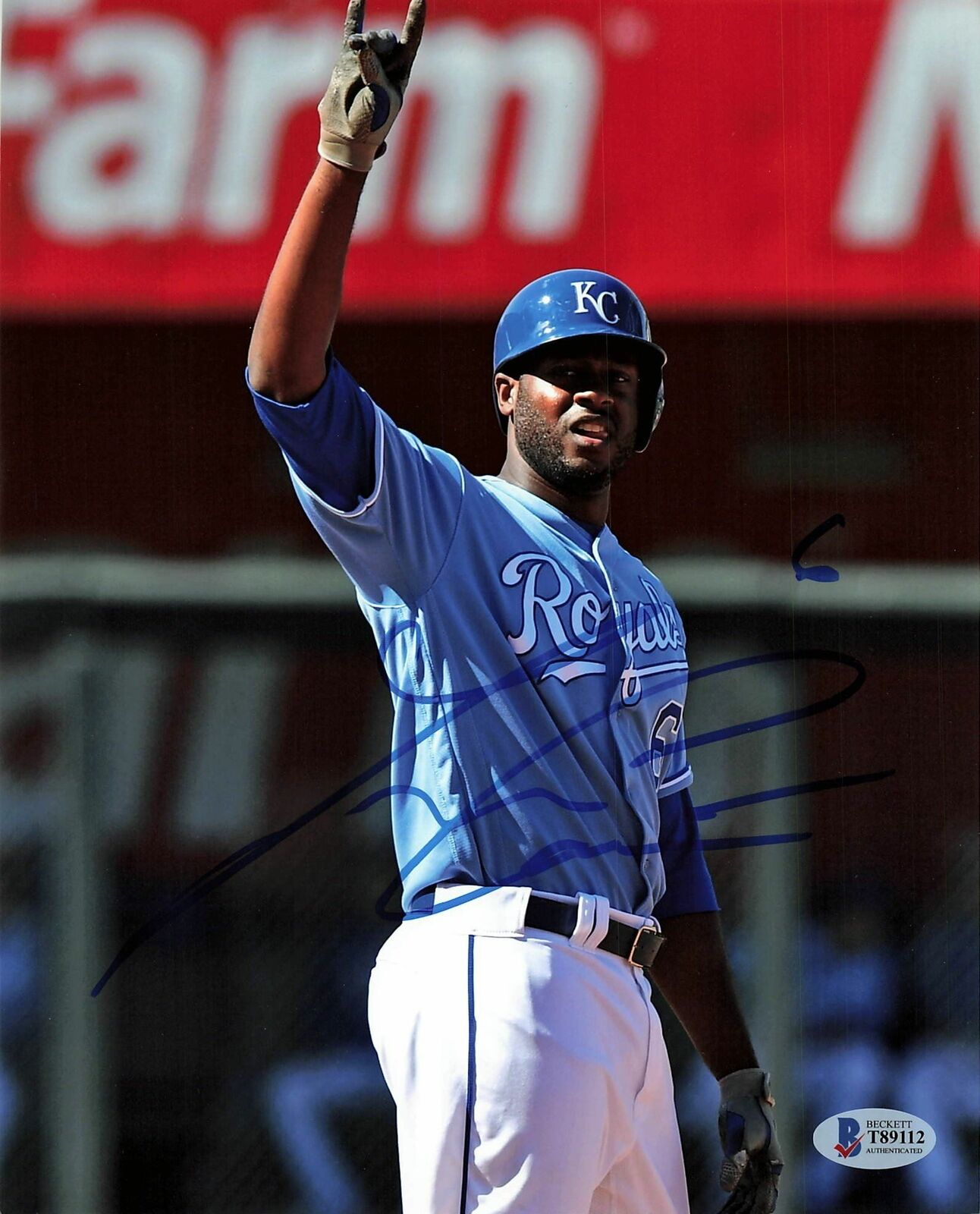 Lorenzo Cain signed 8x10 Photo Poster painting BAS Beckett Kansas City Royals Autographed