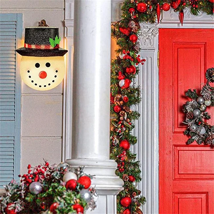 Christmas Snowman Porch Light Covers - Appledas