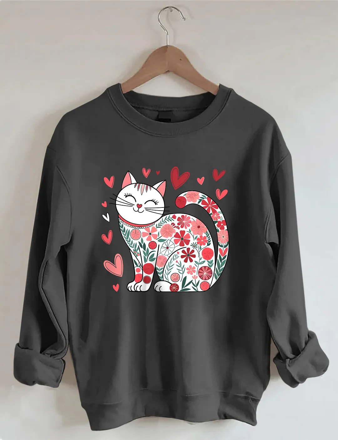 Cat Loves Valentines Day Sweatshirt