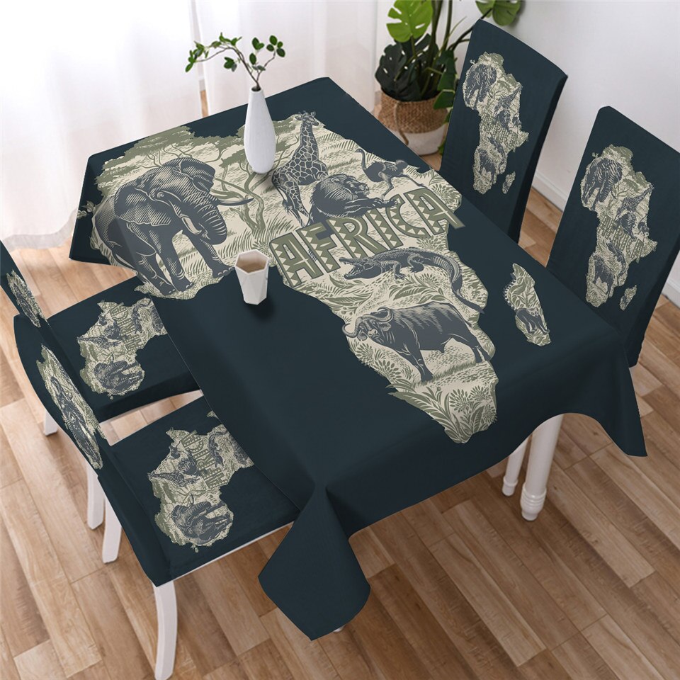 

African - Tablecloth Without Chair Cover, 140*140cm, 501 Original