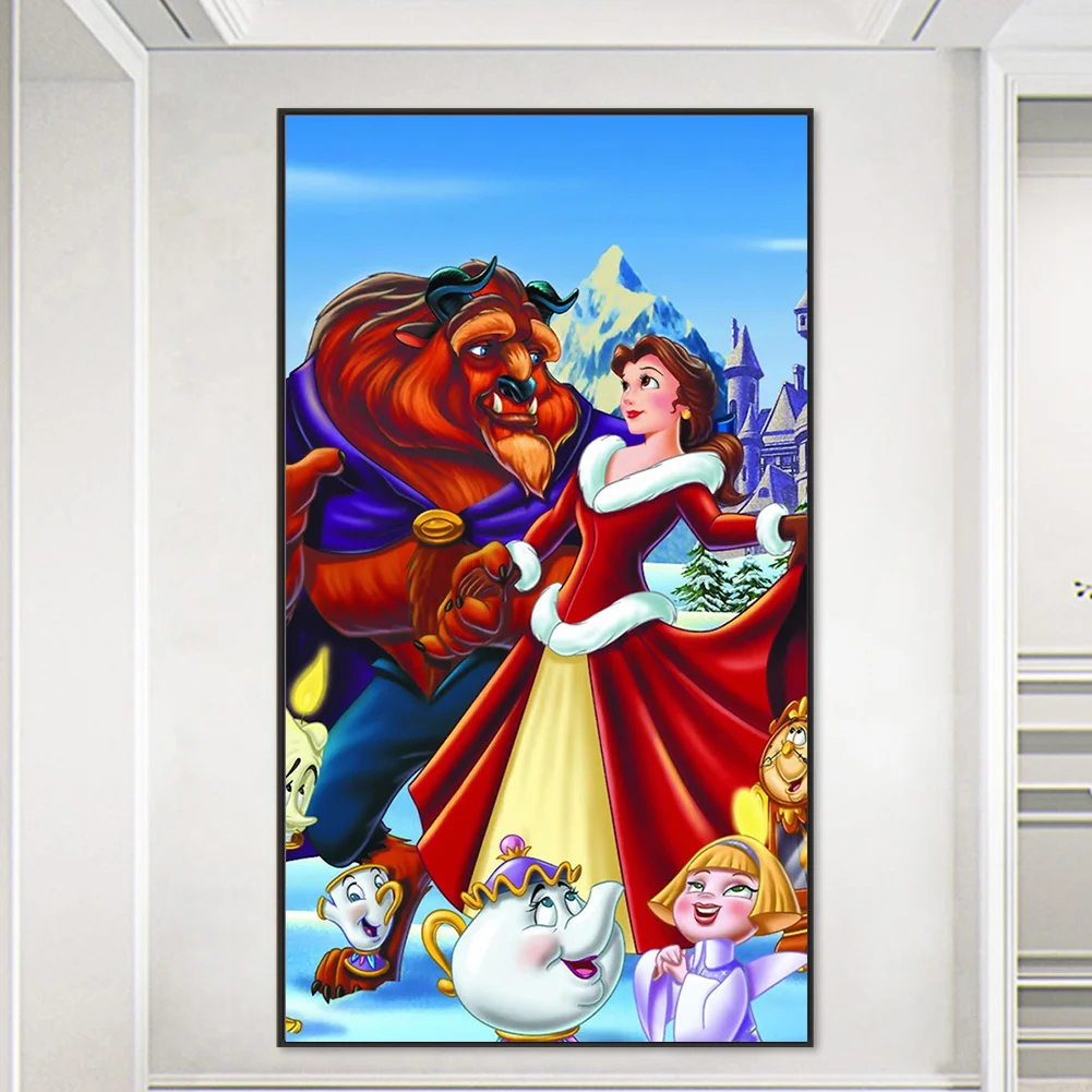 Diamond Painting - Full Round Drill - Beauty and the Beast(Canvas|40*70cm)