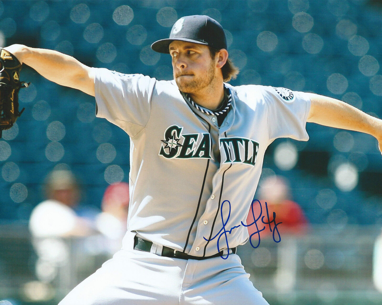 **GFA Seattle Mariners *LUCAS LUETGE* Signed 8x10 Photo Poster painting L3 COA**