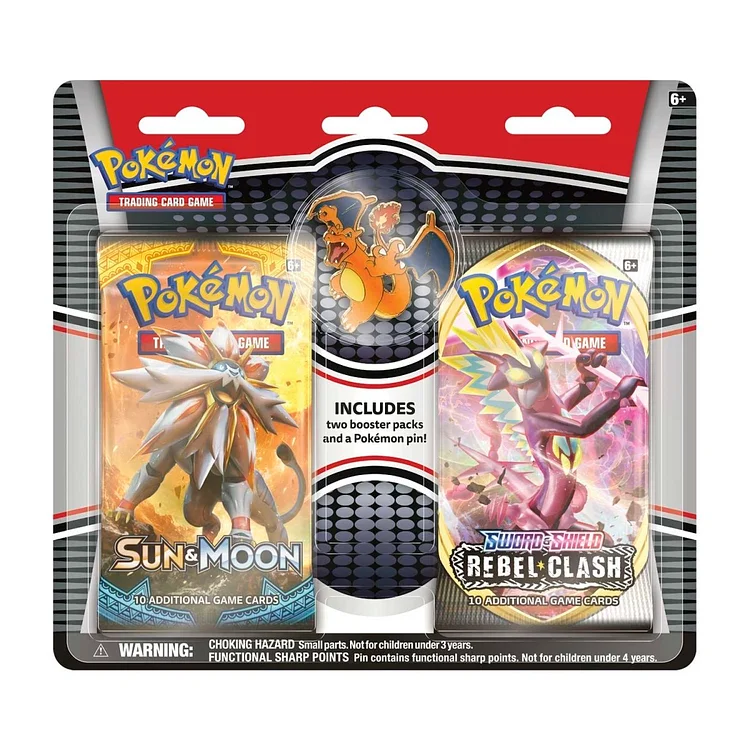 Pokémon TCG: 2 Booster Packs & Charizard Collector's Pin